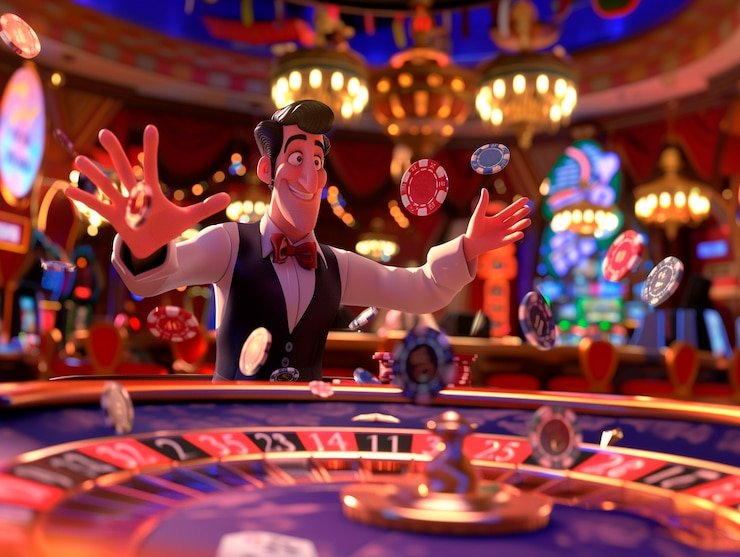 Pengguna menikmati permainan slot online melalui perangkat mobile